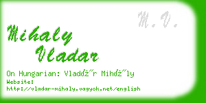 mihaly vladar business card